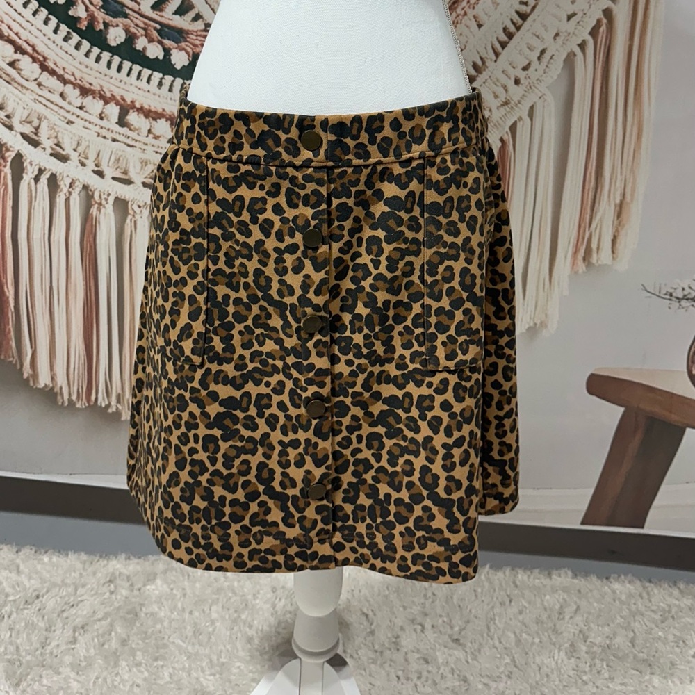 Cato Brown Leopard Print Mini Skirt